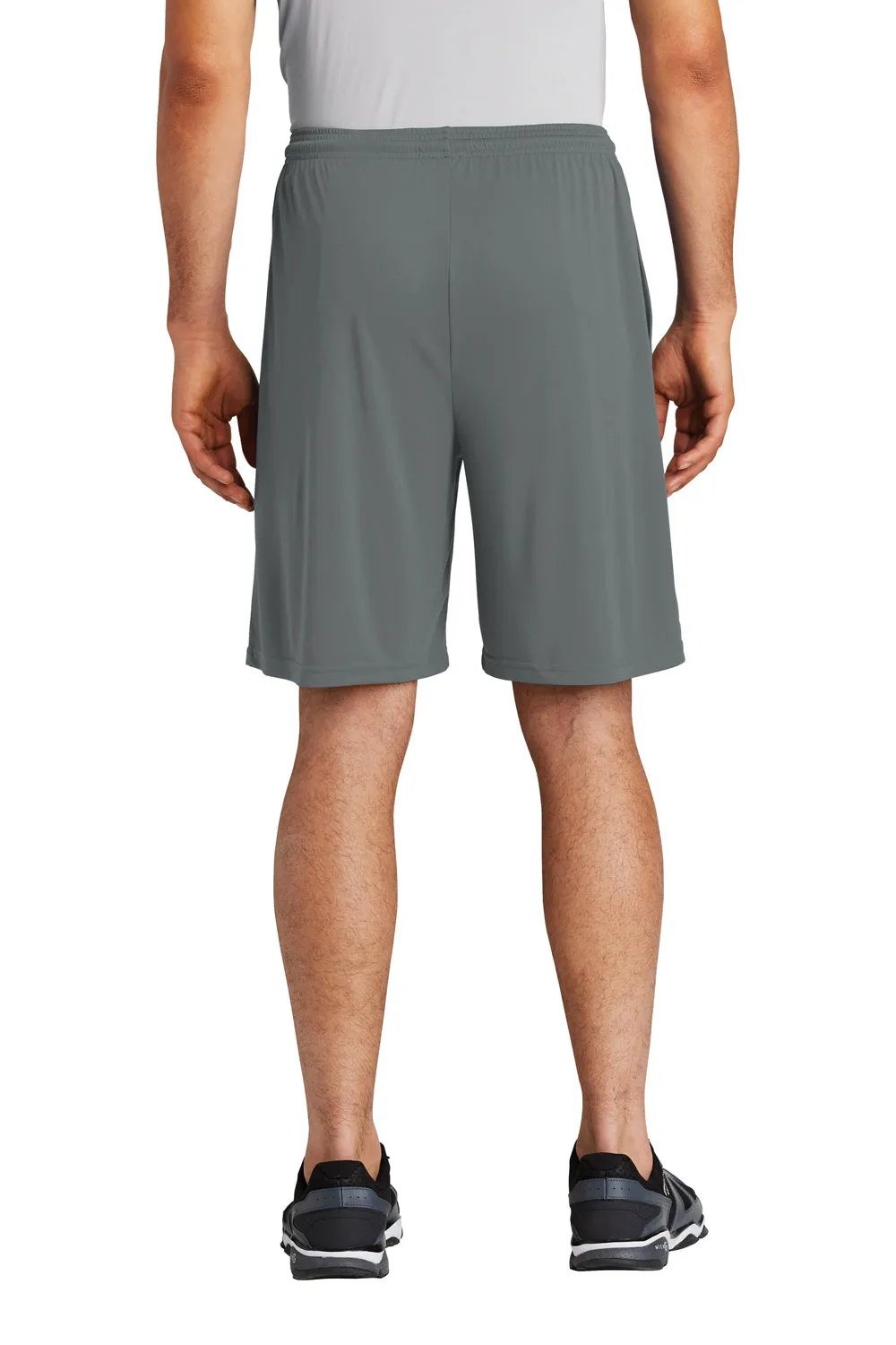 Sport-Tek Herren Competitor Feuchtigkeitstransportierende Shorts mit Taschen - Eisengrau
