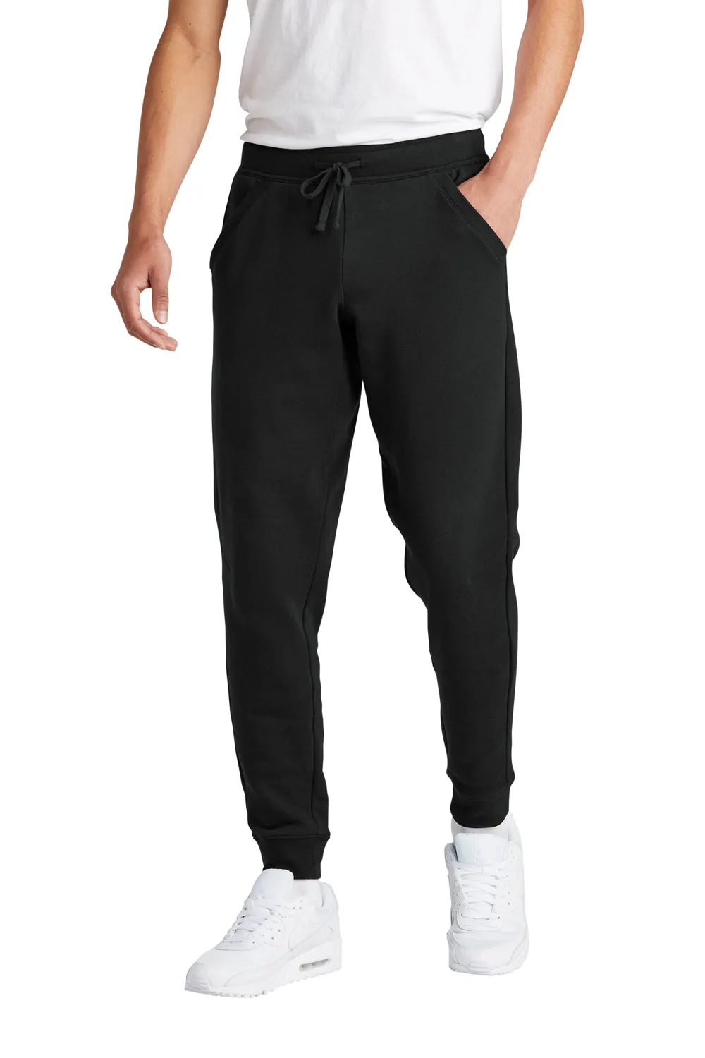 Sport-Tek Herren Drive Fleece Joggerhose mit Taschen - Schwarz