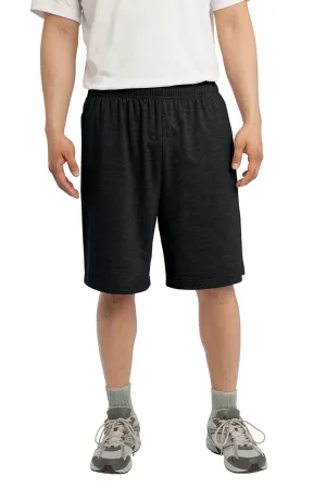 Sport-Tek Herren Jersey-Strick Shorts mit Taschen - Schwarz