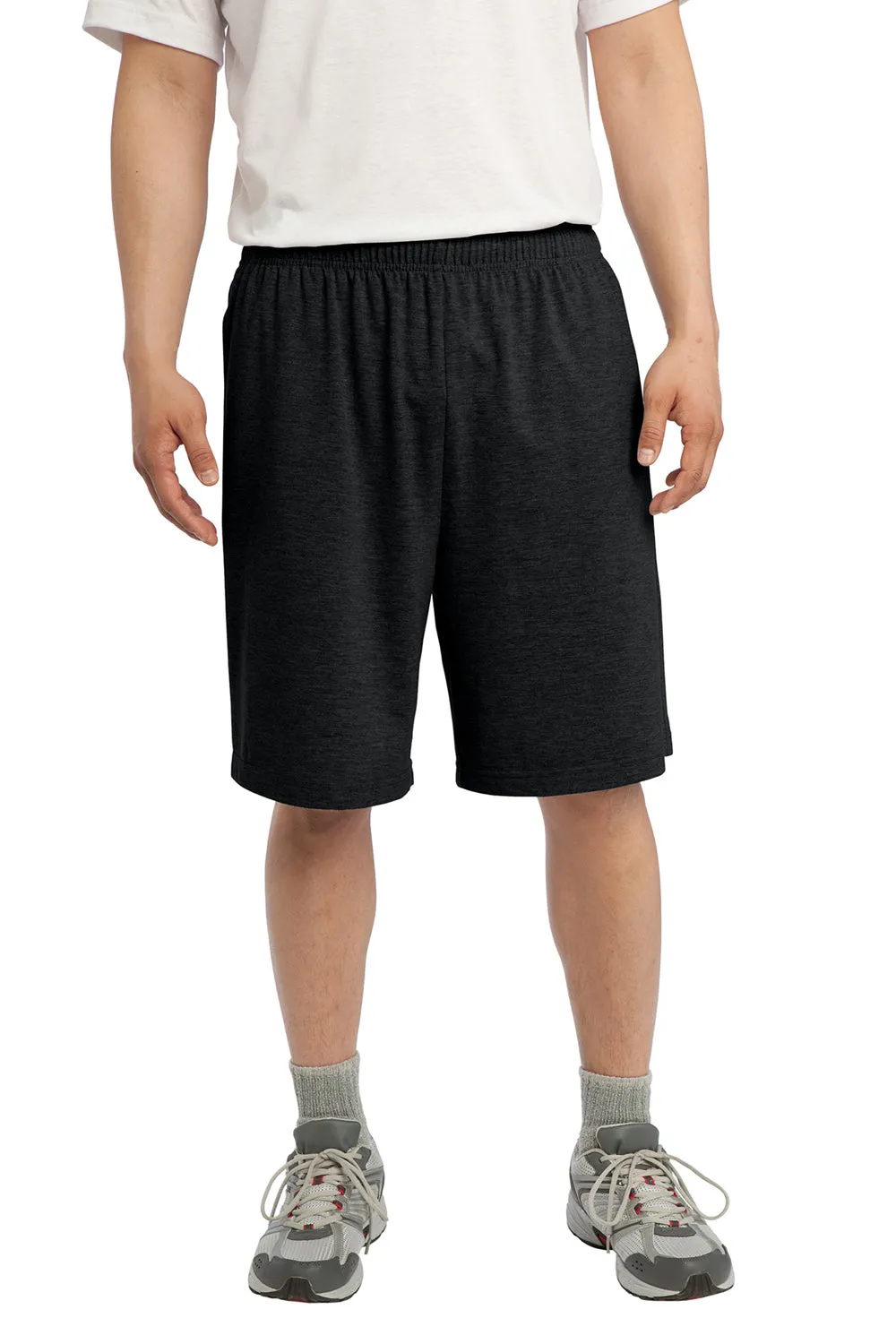 Sport-Tek Herren Jersey-Strick Shorts mit Taschen - Schwarz