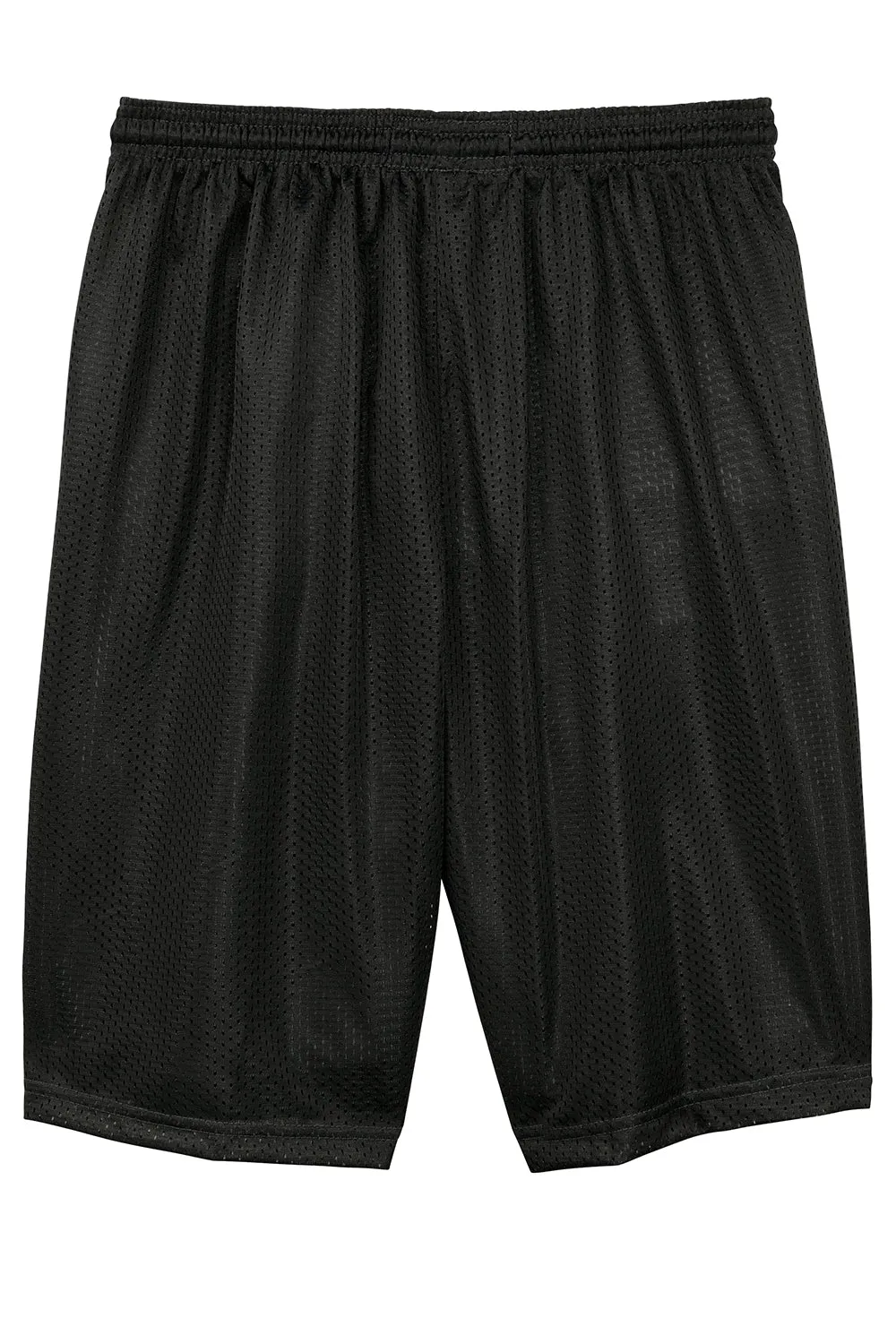Sport-Tek Herren Feuchtigkeitstransportierende Classic Mesh Lange Shorts - Schwarz - Ausverkauf
