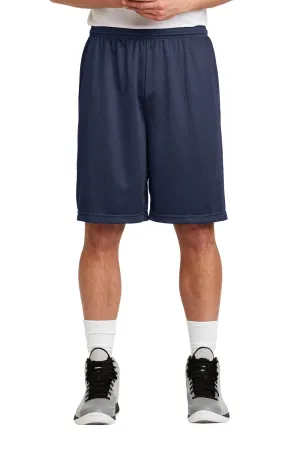 Sport-Tek Herren Feuchtigkeitstransportierende Classic Mesh Lange Shorts - Echt Marineblau - Ausverkauf