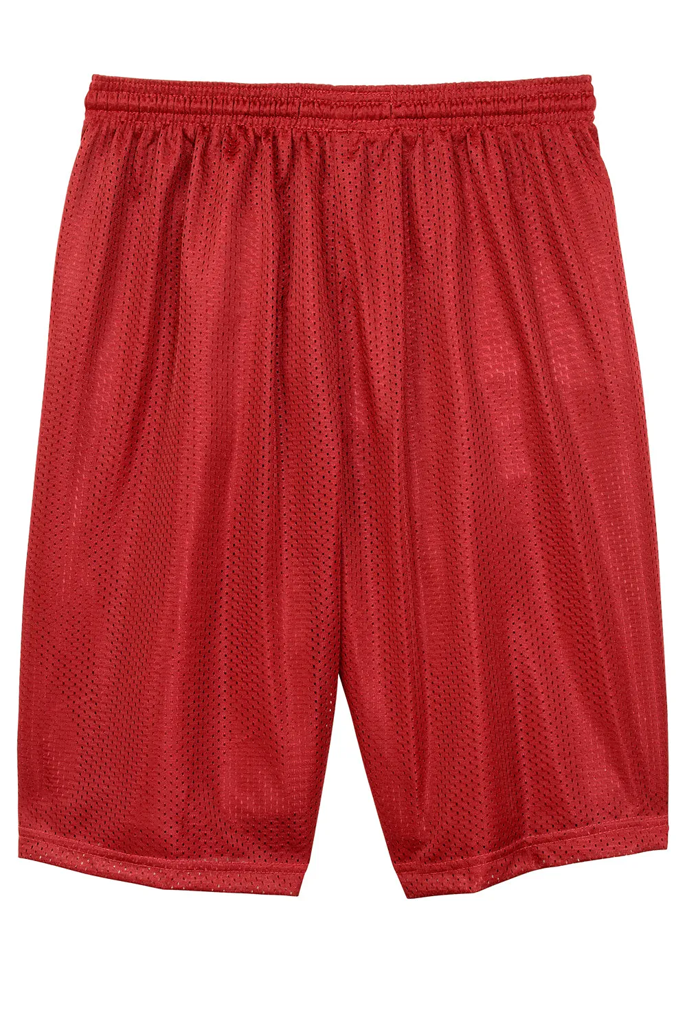 Sport-Tek Herren Feuchtigkeitstransportierende Classic Mesh Lange Shorts - Echtes Rot - Ausverkauf