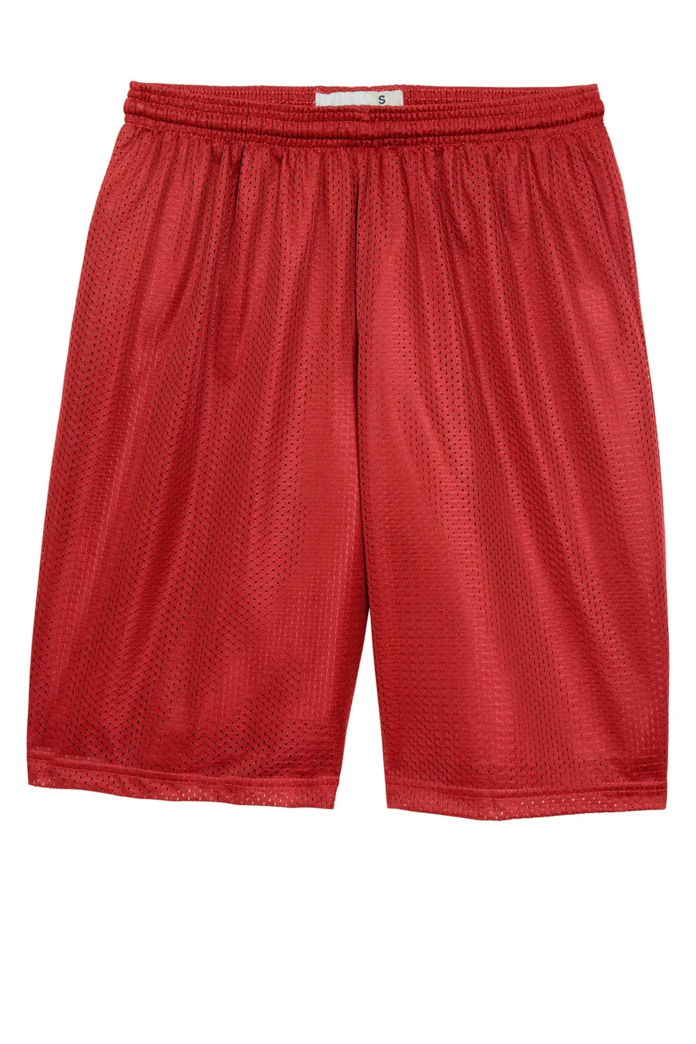 Sport-Tek Herren Feuchtigkeitstransportierende Classic Mesh Lange Shorts - Echtes Rot - Ausverkauf