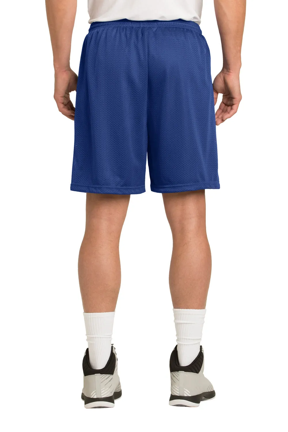 Sport-Tek Herren Feuchtigkeitstransportierende Classic Mesh Shorts - Echtes Königsblau - Ausverkauf