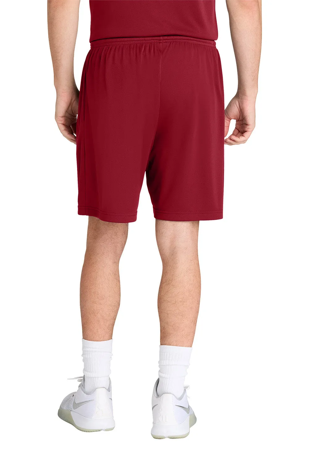 Sport-Tek Herren Feuchtigkeitstransportierende Wettkampf-Sportshorts mit Taschen - Tiefrot