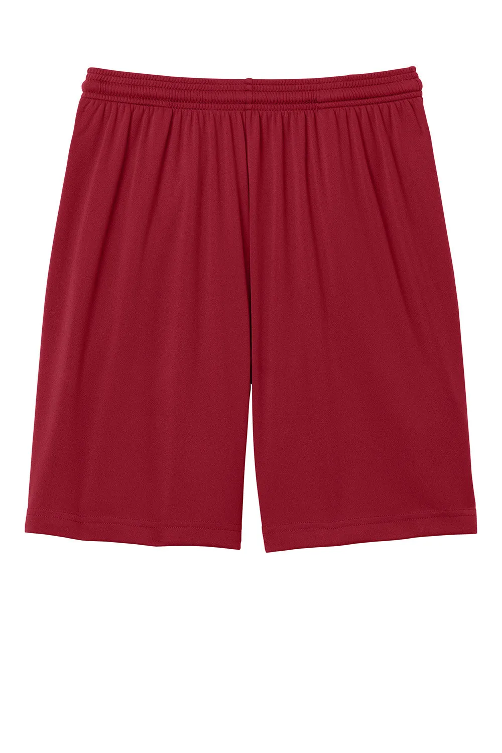 Sport-Tek Herren Feuchtigkeitstransportierende Wettkampf-Sportshorts mit Taschen - Tiefrot