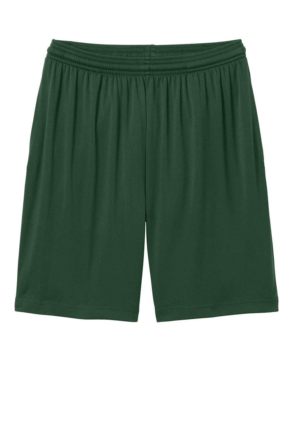 Sport-Tek Herren Feuchtigkeitstransportierende Wettkampf-Sportshorts mit Taschen - Waldgrün
