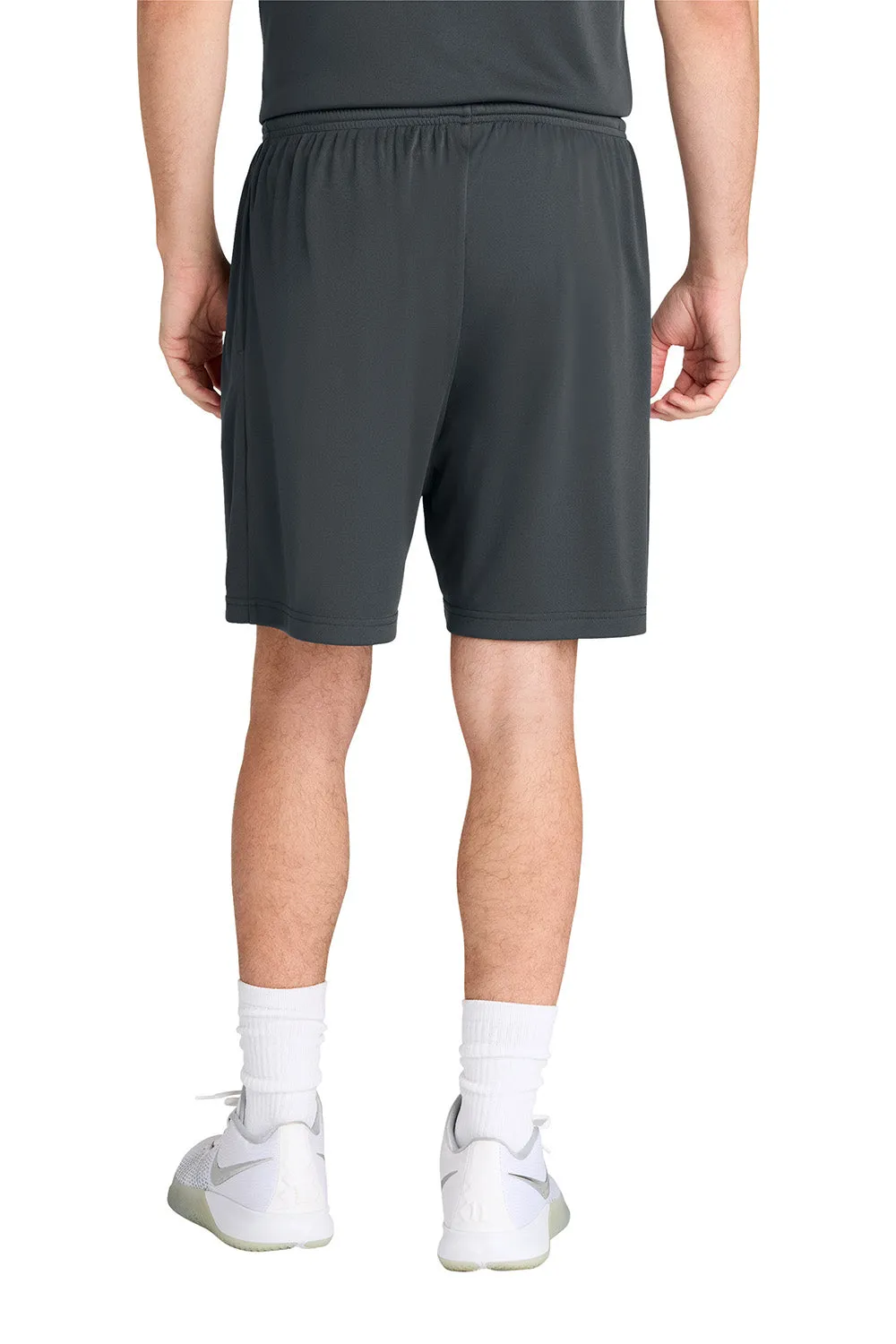 Sport-Tek Herren Feuchtigkeitstransportierende Wettkampf-Sportshorts mit Taschen - Eisengrau