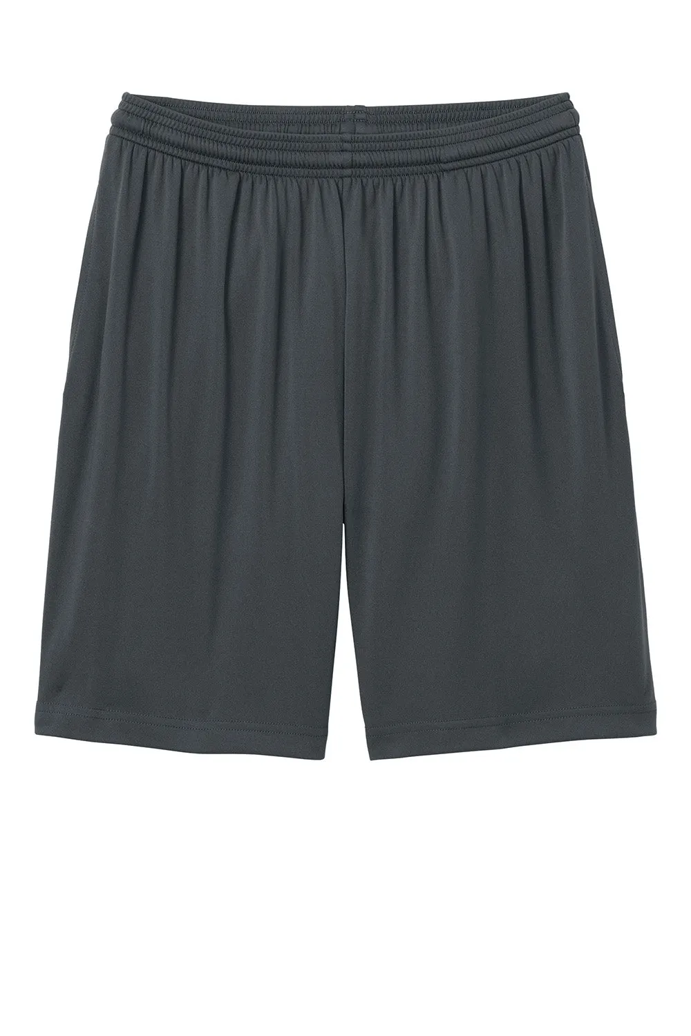 Sport-Tek Herren Feuchtigkeitstransportierende Wettkampf-Sportshorts mit Taschen - Eisengrau