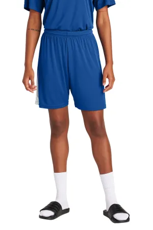 Sport-Tek Herren Feuchtigkeitstransportierende Wettkampfshorts United Athletic - Echtes Königsblau/Weiß