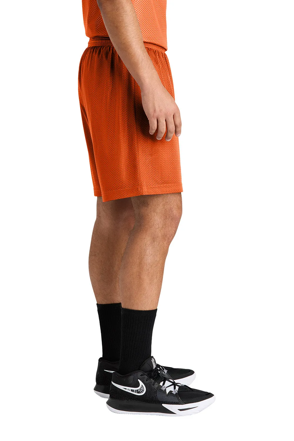 Sport-Tek Herren Feuchtigkeitstransportierende Mesh-Sportshorts - Tiefes Orange