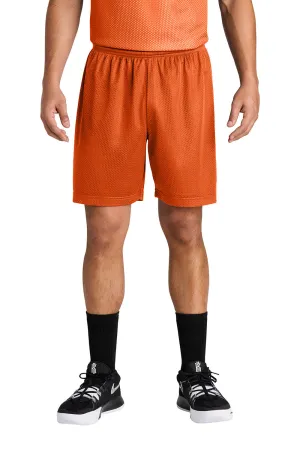 Sport-Tek Herren Feuchtigkeitstransportierende Mesh-Sportshorts - Tiefes Orange
