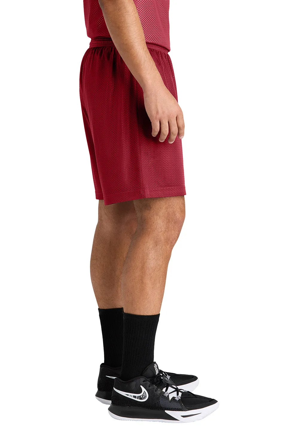 Sport-Tek Herren Feuchtigkeitstransportierende Mesh-Sportshorts - Tiefrot