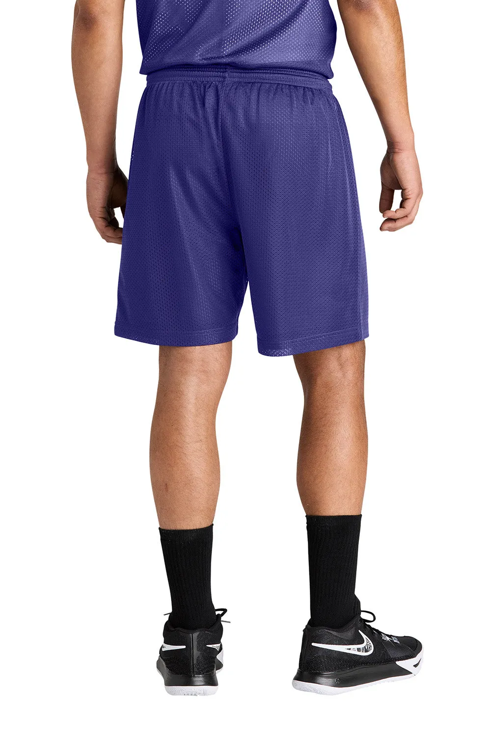 Sport-Tek Herren Feuchtigkeitstransportierende Mesh-Sportshorts - Lila
