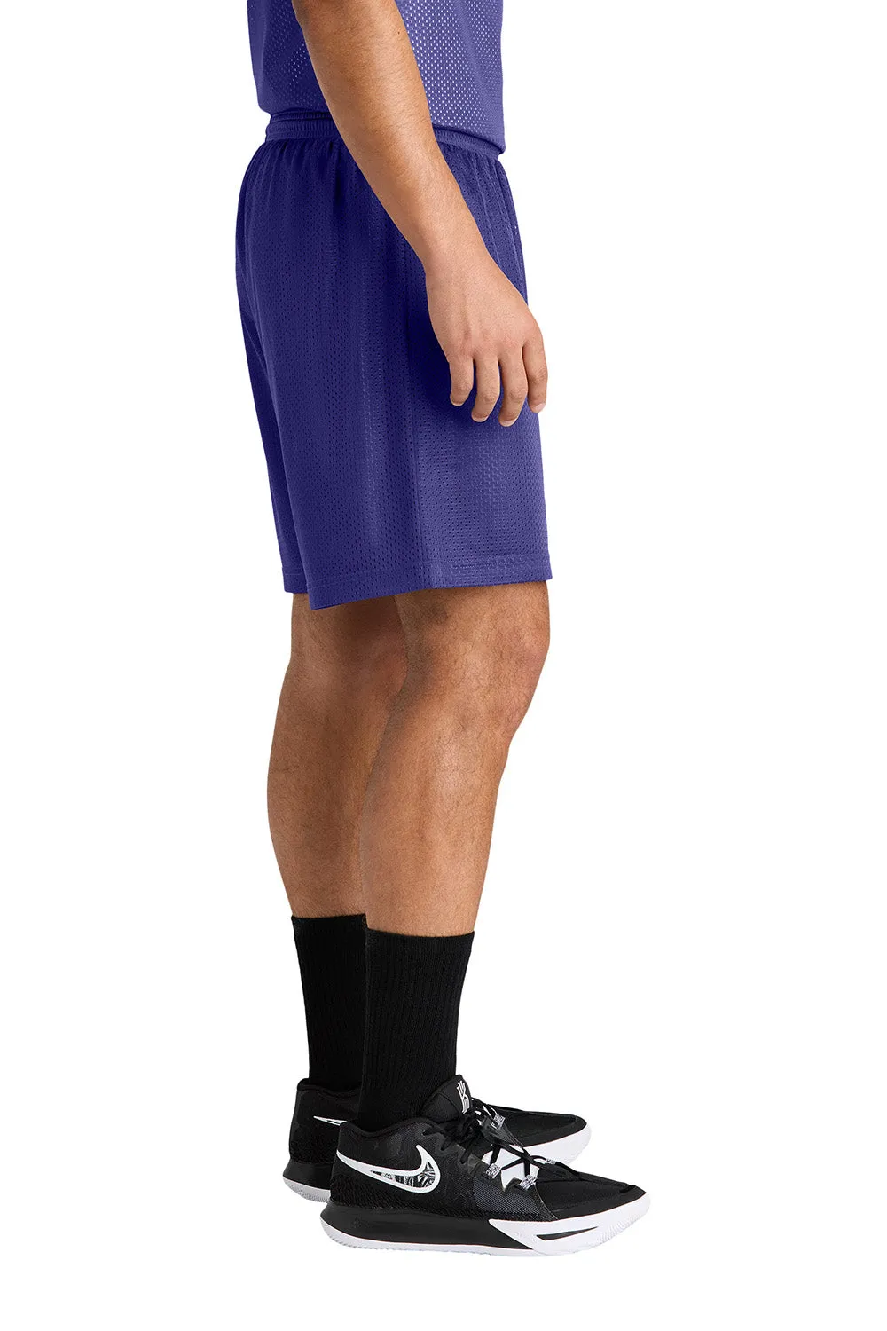 Sport-Tek Herren Feuchtigkeitstransportierende Mesh-Sportshorts - Lila
