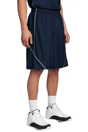 Sport-Tek Herren Feuchtigkeitstransportierende Mesh-Reversible-Spliced-Shorts - Echt Marineblau - Ausverkauf