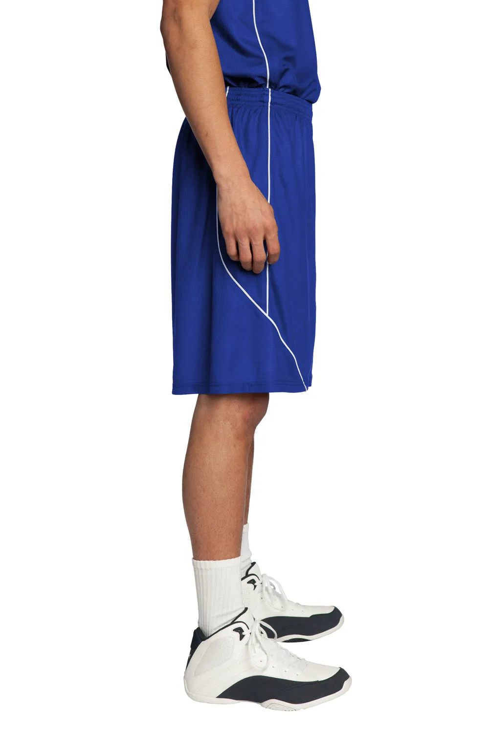 Sport-Tek Herren Feuchtigkeitstransportierende Mesh Reversible gespleißte Shorts - Echt Royalblau - Ausverkauf
