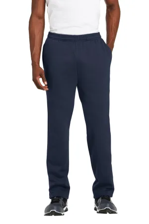 Sport-Tek Herren Sweatpants mit offenem Bund und Taschen - Echt Marineblau