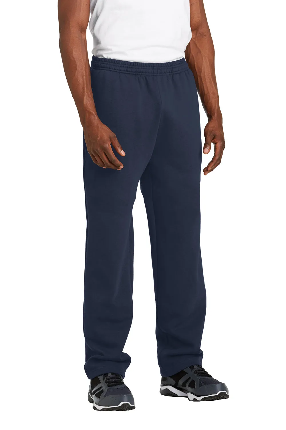 Sport-Tek Herren Sweatpants mit offenem Bund und Taschen - Echt Marineblau