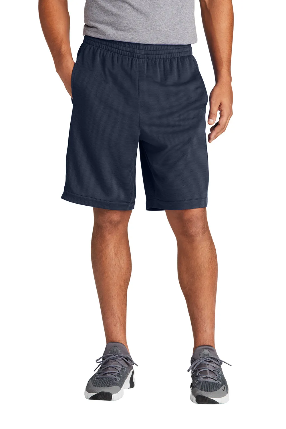 Sport-Tek Herren Position PosiCharge Shorts mit Taschen - Echt Marineblau
