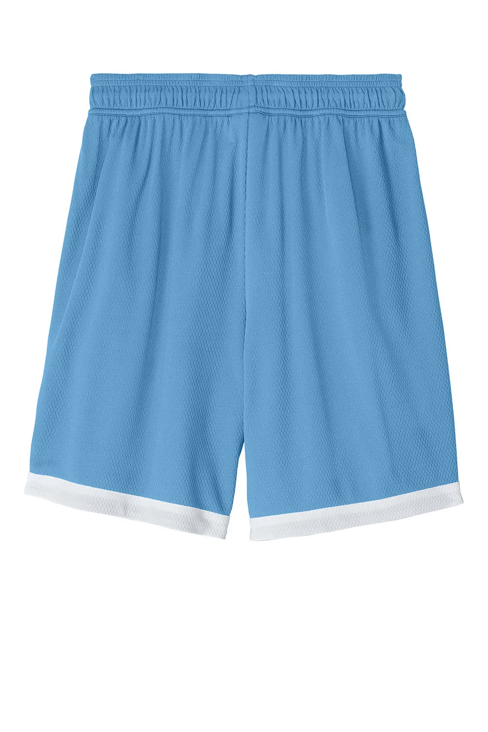 Sport-Tek Herren Rival Feuchtigkeitstransportierende Basketballshorts - Carolina Blau/Weiß