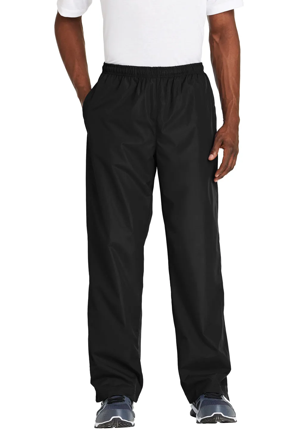 Sport-Tek Herren wasserabweisende Windhose mit Taschen - Schwarz
