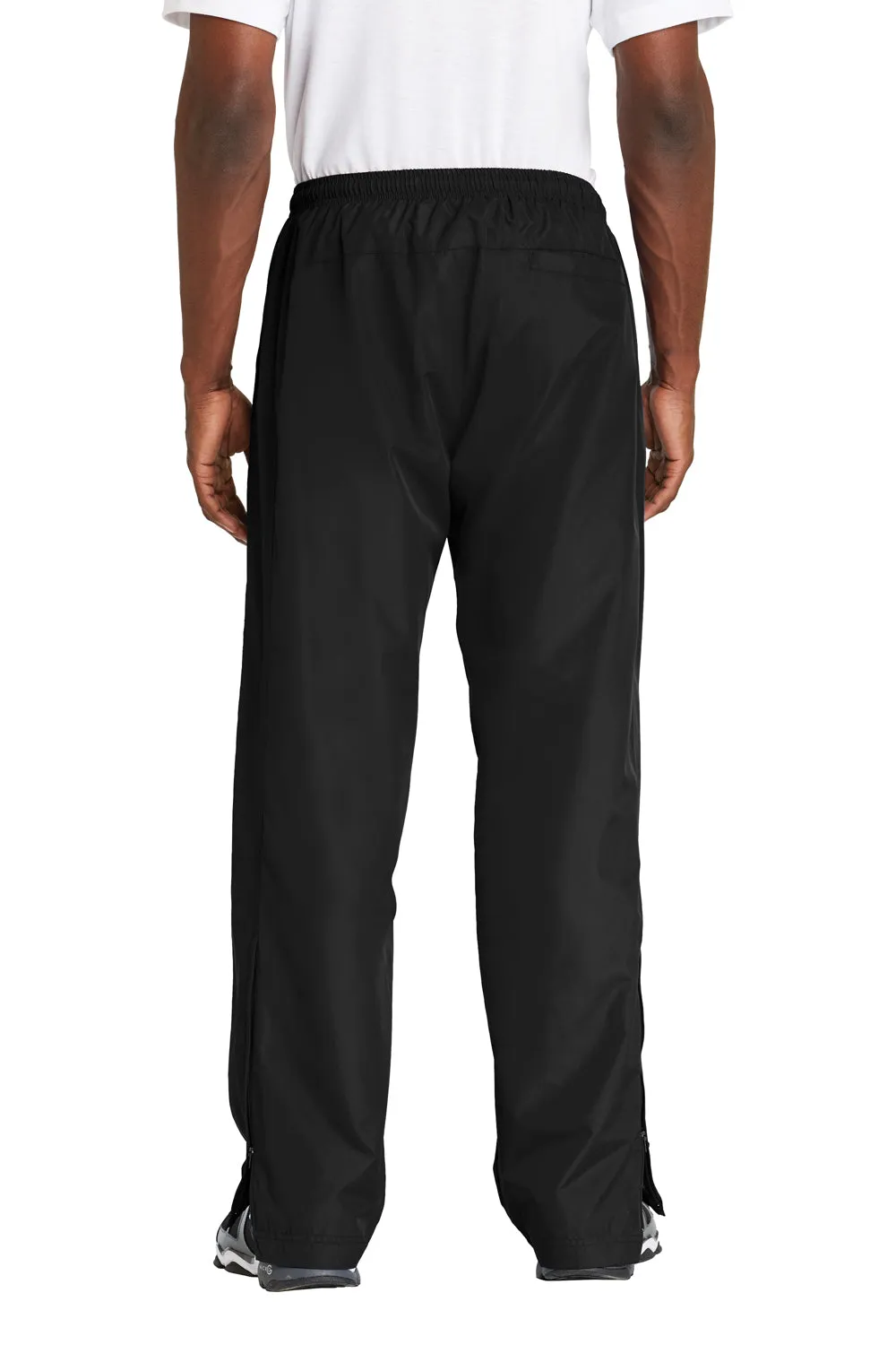 Sport-Tek Herren wasserabweisende Windhose mit Taschen - Schwarz