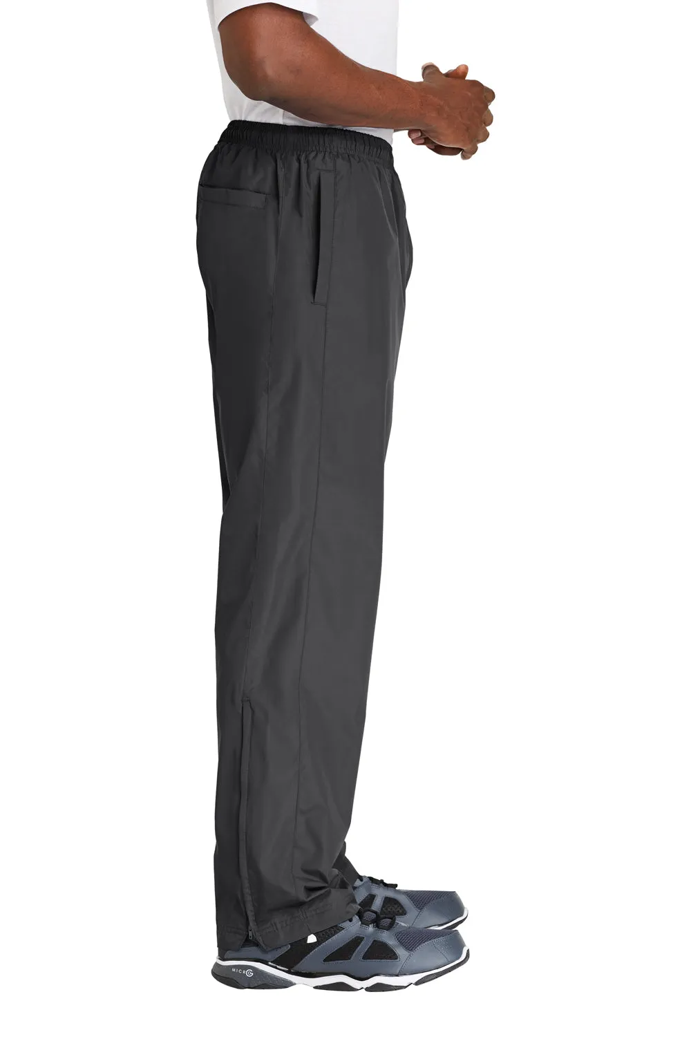 Sport-Tek Herren wasserabweisende Windhose mit Taschen - Graugrau