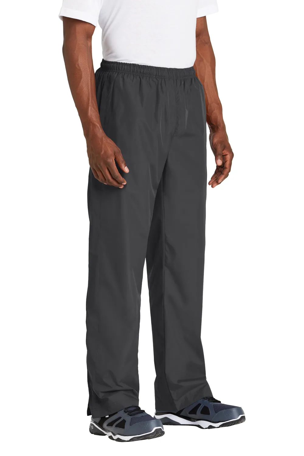 Sport-Tek Herren wasserabweisende Windhose mit Taschen - Graugrau
