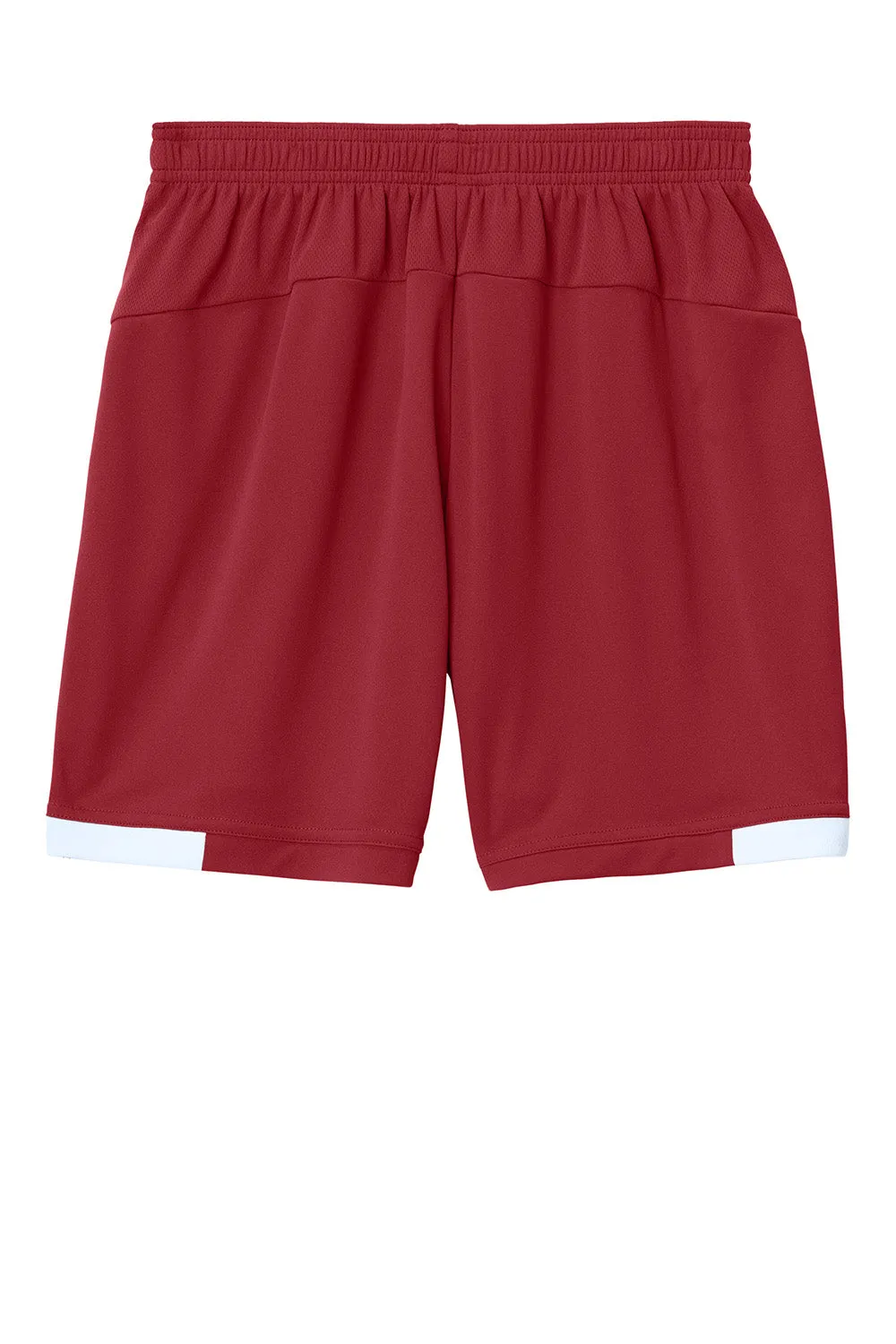 Sport-Tek Jugendclub Feuchtigkeitstransportierende Shorts - Tiefrot/Weiß Kleidung Sport-Tek