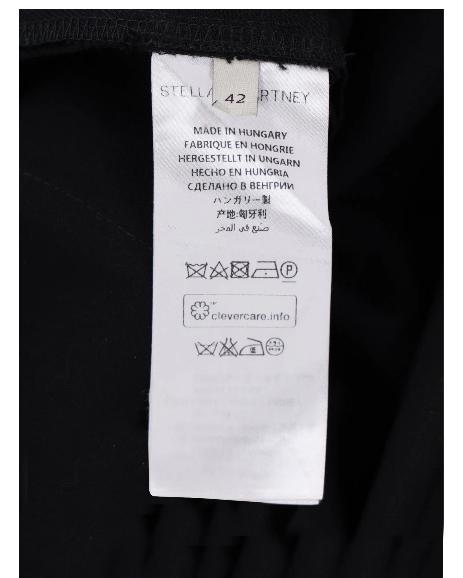 Stella McCartney Boot-Cut Hose in schwarzer Wolle