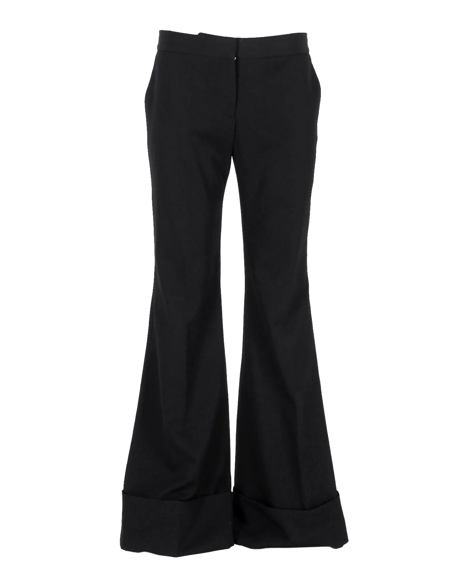 Stella McCartney Boot-Cut Hose in schwarzer Wolle