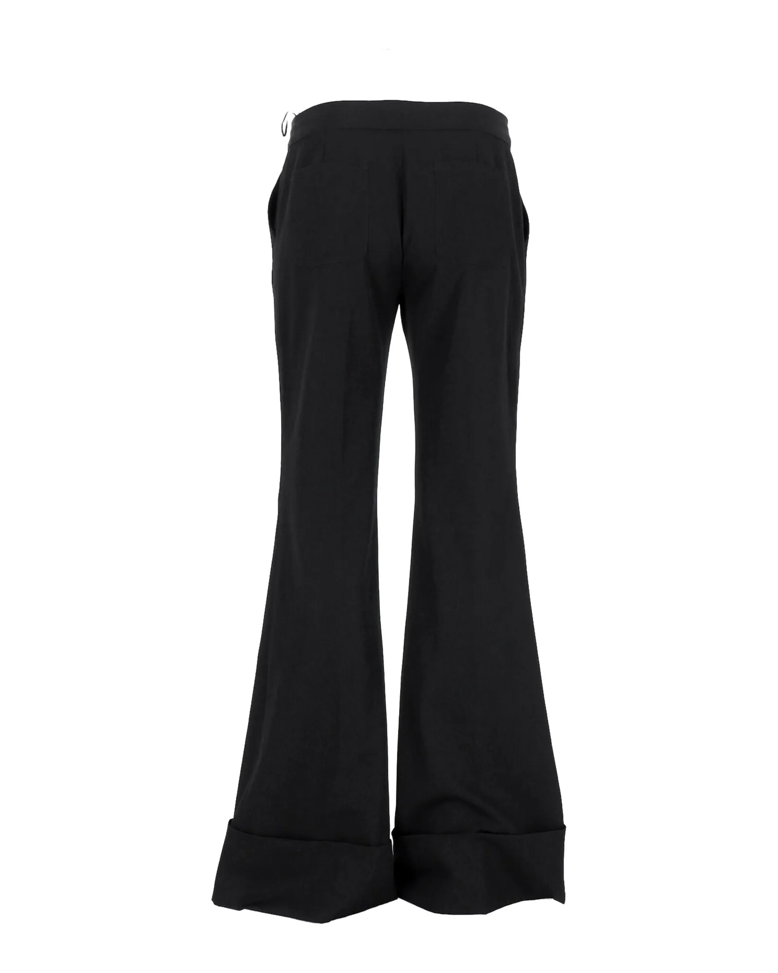 Stella McCartney Boot-Cut Hose in schwarzer Wolle