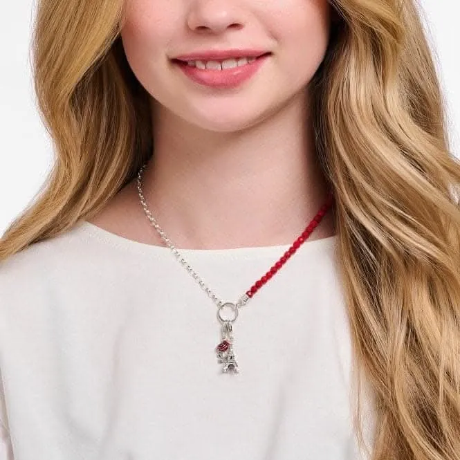Sterling Silber Emaille Roter Rosen Anhänger 2076-664-10 Thomas Sabo Sammelbare Charms
