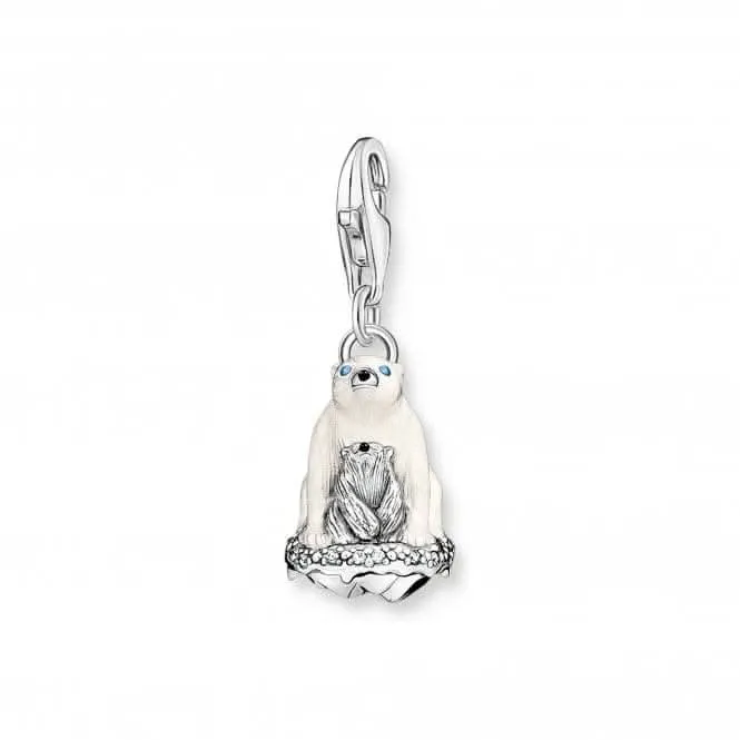 Sterling Silber Emaille Zirkonia Eisbären Anhänger 1911-691-7 Thomas Sabo Sammelbare Charms