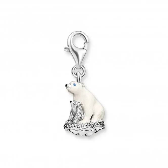 Sterling Silber Emaille Zirkonia Eisbären Anhänger 1911-691-7 Thomas Sabo Sammelbare Charms
