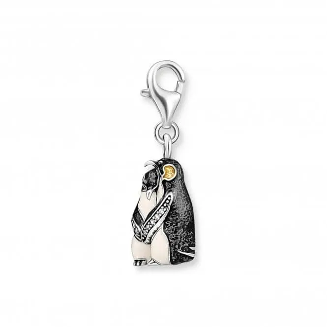 Sterling Silber Emaille Zirkonia Pinguin Anhänger 1909-691-7 Thomas Sabo Sammel-Anhänger