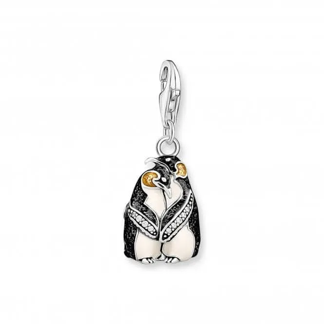 Sterling Silber Emaille Zirkonia Pinguin Anhänger 1909-691-7 Thomas Sabo Sammel-Anhänger