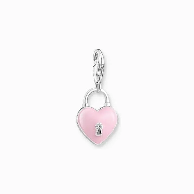 Sterling Silber Emaille Zirkonia Pink Dreidimensionales Herz Anhänger 2071-691-9 Thomas Sabo Sammelbare Charms