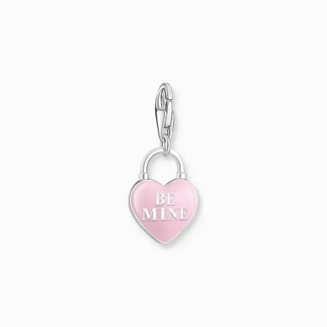 Sterling Silber Emaille Zirkonia Pink Dreidimensionales Herz Anhänger 2071-691-9 Thomas Sabo Sammelbare Charms