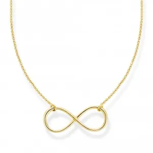 Sterling Silber vergoldetes Unendlichkeits-Halskette KE2139-413-39-L45V Thomas Sabo Halsketten