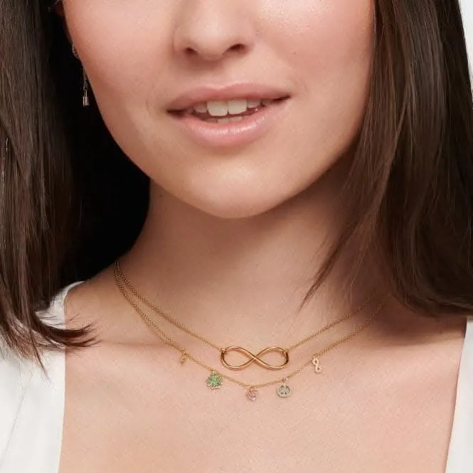 Sterling Silber vergoldetes Unendlichkeits-Halskette KE2139-413-39-L45V Thomas Sabo Halsketten