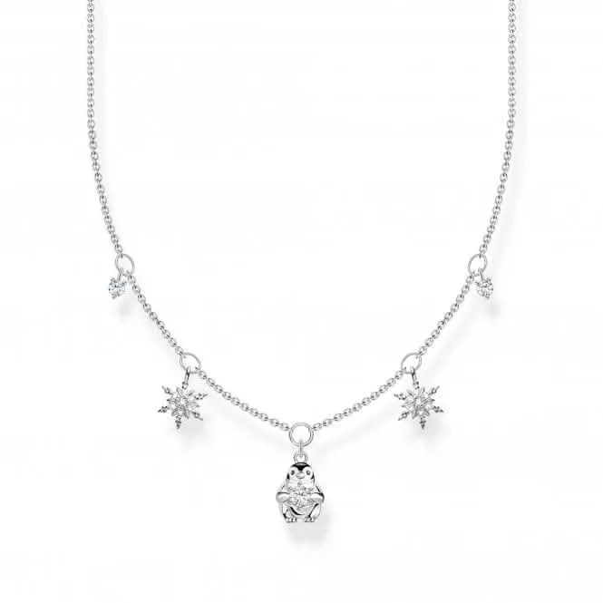 Sterling Silber Pinguin und Schneeflocken Halskette KE2173-041-7-L45V Thomas Sabo Halsketten