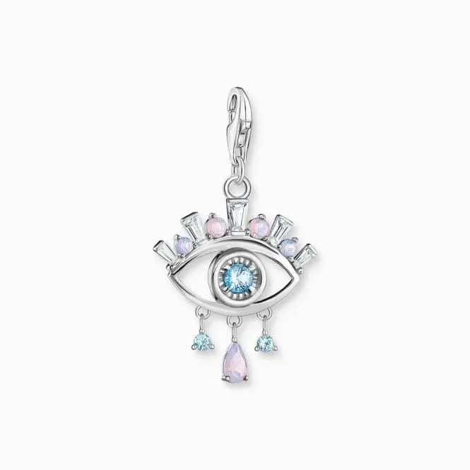 Sterling Silber Stein Zirkonia Nazar-Auge mit blauen Steinen Anhänger 2168-347-7 Thomas Sabo Sammel-Anhänger