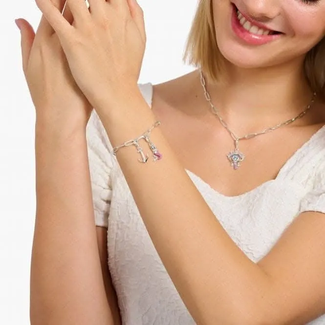 Sterling Silber Stein Zirkonia Nazar-Auge mit blauen Steinen Anhänger 2168-347-7 Thomas Sabo Sammel-Anhänger