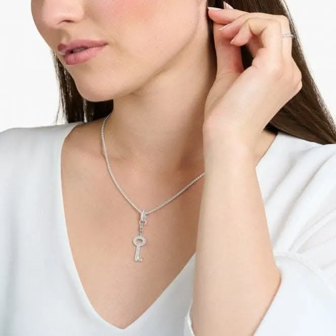 Sterling Silber Zirkonia Weiß Schlüsselanhänger 0010-051-14 Thomas Sabo Sammelbare Charms