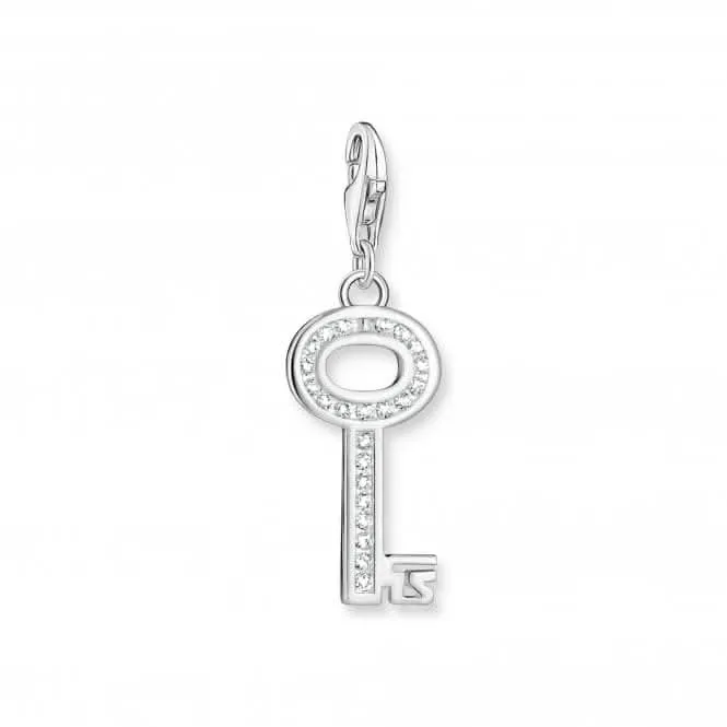 Sterling Silber Zirkonia Weiß Schlüsselanhänger 0010-051-14 Thomas Sabo Sammelbare Charms