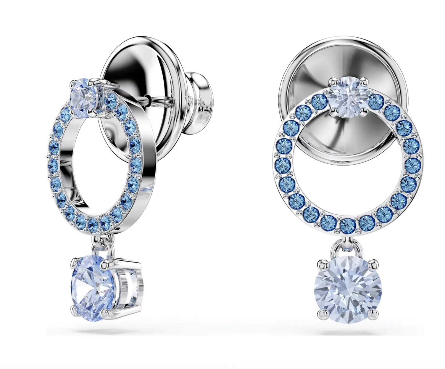 Swarovski Schmuck Anziehung Runde Blaue Tropfen Ohrringe