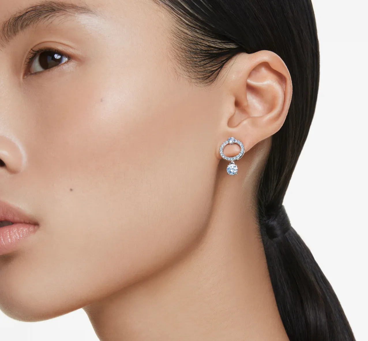 Swarovski Schmuck Anziehung Runde Blaue Tropfen Ohrringe